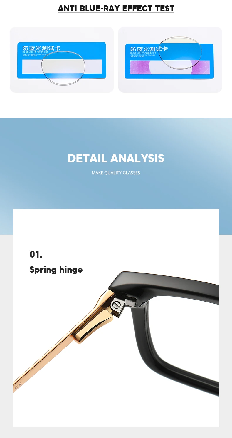 JMISUS Neu eingetroffene quadratische progressive verschreibungspflichtige Brillen, handgefertigte rechteckige progressive Brillen aus Acetat, optische Brillen