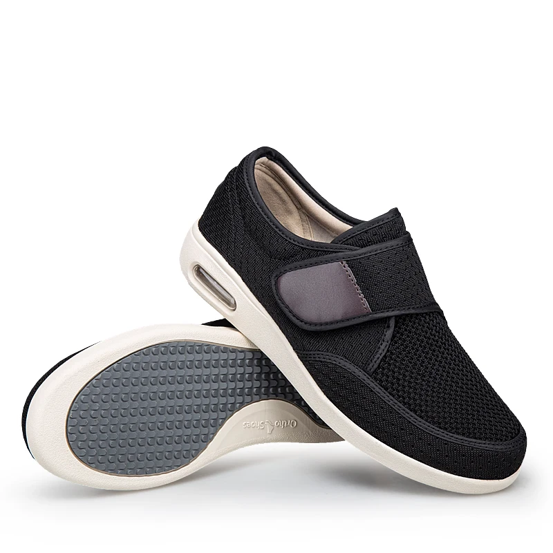Men's Adjustable Diabetic Shoes for Elder Orthopedics Swollen Feet Shoes Hallux Valgus Bunion Thumb Eversion Foot Pain Relief
