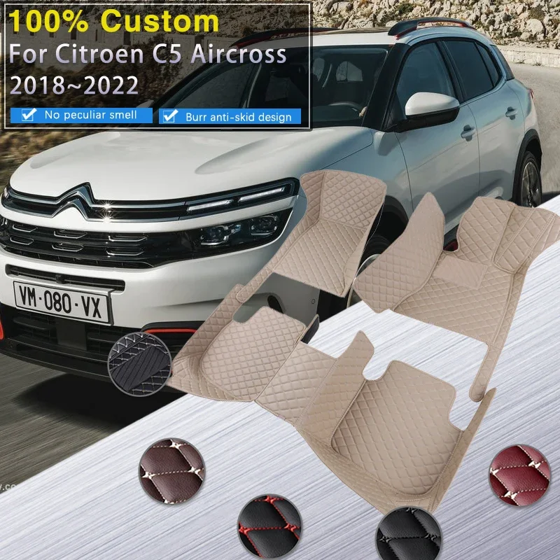 

Полные автомобильные коврики для Citroen C5 Aircross 2018 ~ 2022 Кожаный коврик Прочный коврик Авто коврики Ковры Детали интерьера Автомобильные аксессуары