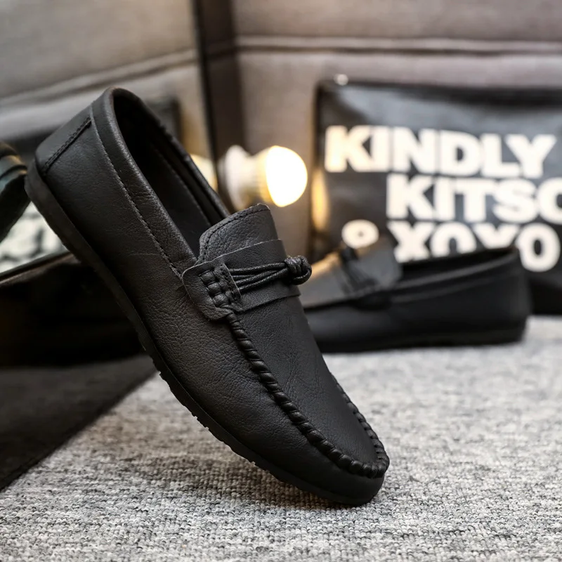 Men Loafers Shoes Man 2023 Fashion Comfy Slip-on Drive Moccasins Footwear Male Brand Leather Boat Shoes Men Casual Shoes