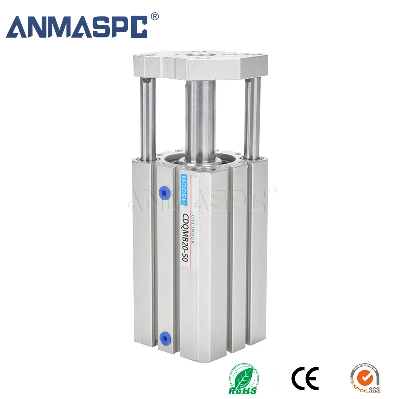 Three-axis Three-bar CQMB Series With Guide Rod Cylinder CDQMB12-30  CDQMB20-50 Thin Pneumatic Cylinder