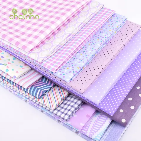 20x25cm,40x50cm,Purple Color Printed Twill Cotton Fabric,Patchwork Cloth For DIY Quilting Sewing Baby Children Bedding Material