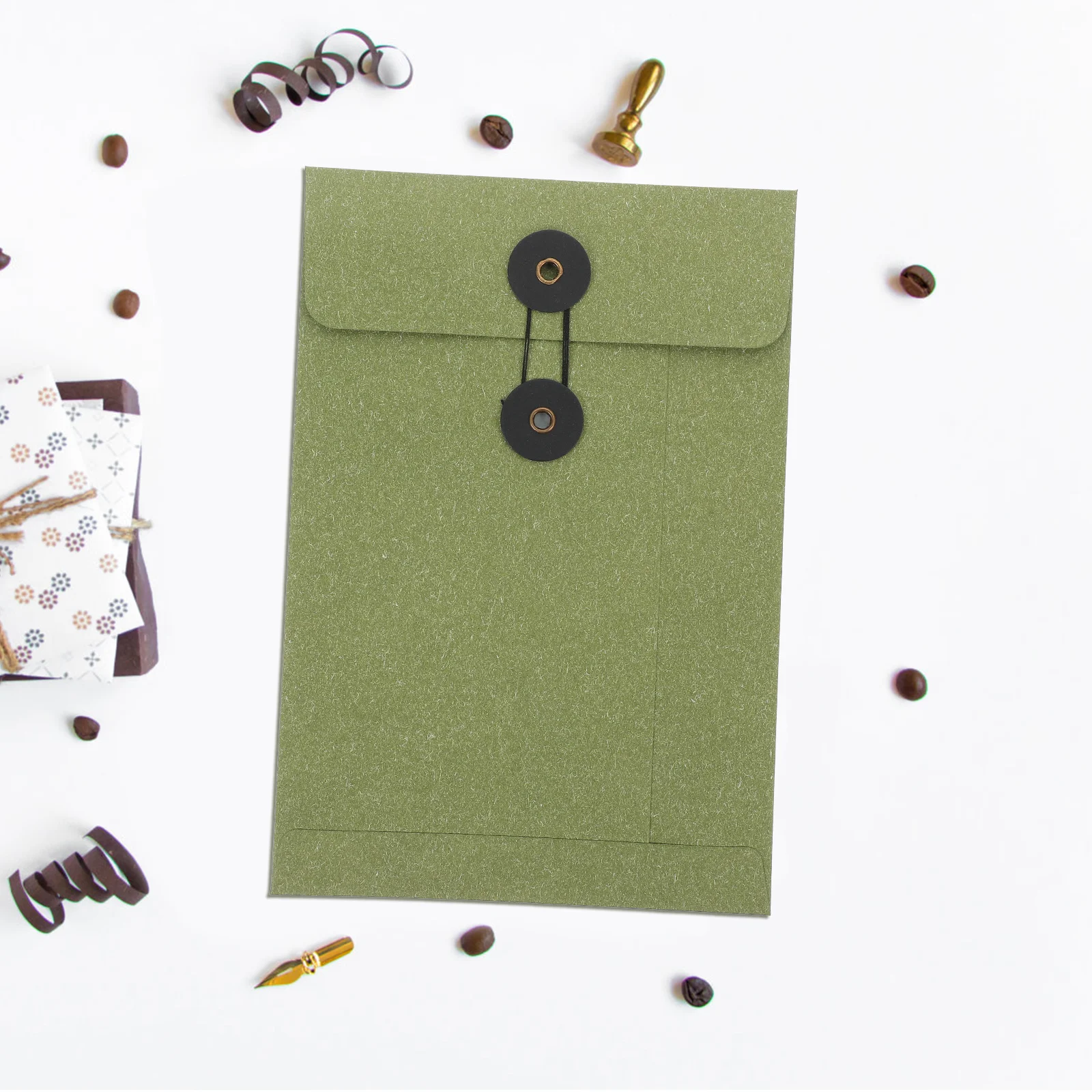 

5 прочных бумажных конвертов с завязками для писем, чеков, поздравительных открыток, организации канцелярских принадлежностей