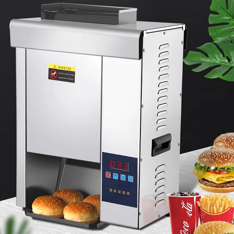 Professional CE Fast Food Hamburger Bread Toaster Automatic Burger Bun Toaster Price Burger Bun Vertical Toaster Machine