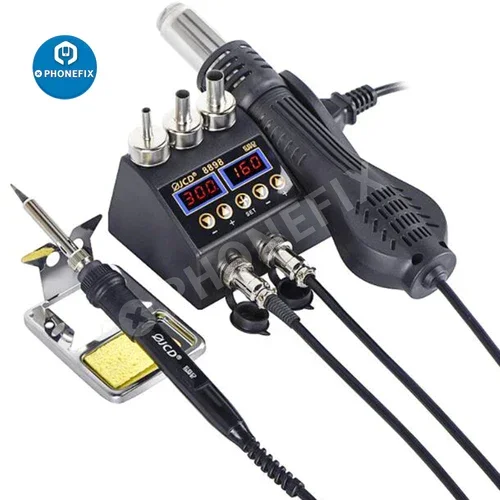 JCD-8898 Hot Air Gun Soldering Station 2 in 1 Hot Air Soldering Iron LCD Digital Display Welding Station for BGA PCB Repair