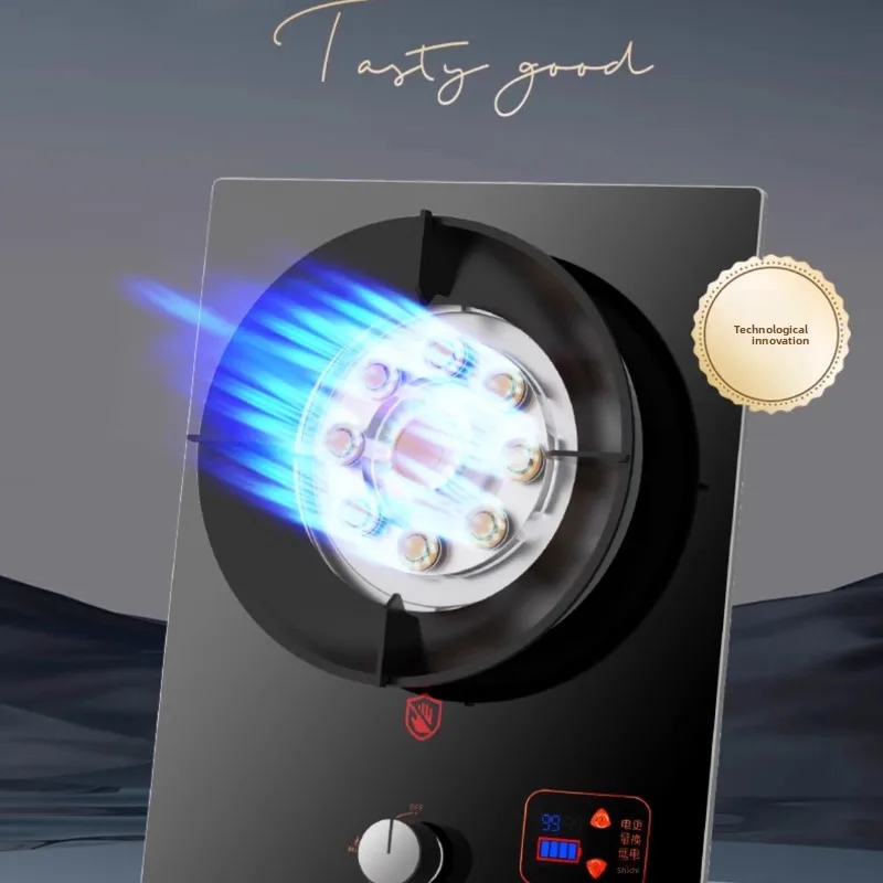 

Плита с одной конфоркой, мощная плита для сжиженного нефтяного газа или природного газа мощностью 5,2 кВт, таймер для приготовления пищи, медный сердечник с защитой от ветра, защита от пламени