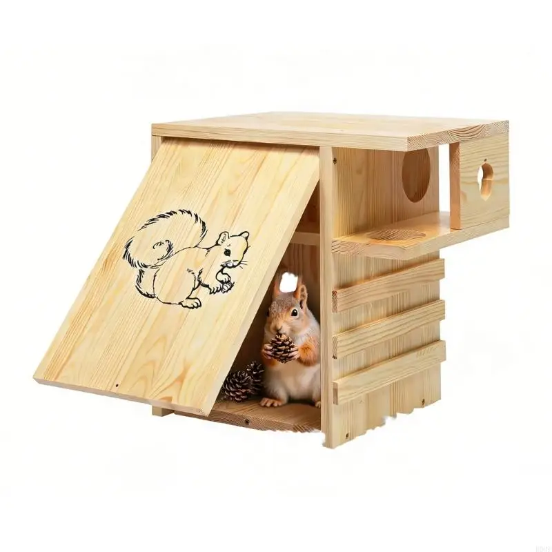 Large 42x42cm Animal Habitat Featuring Protective Cover For Outdoor Or Indoor Use B03E