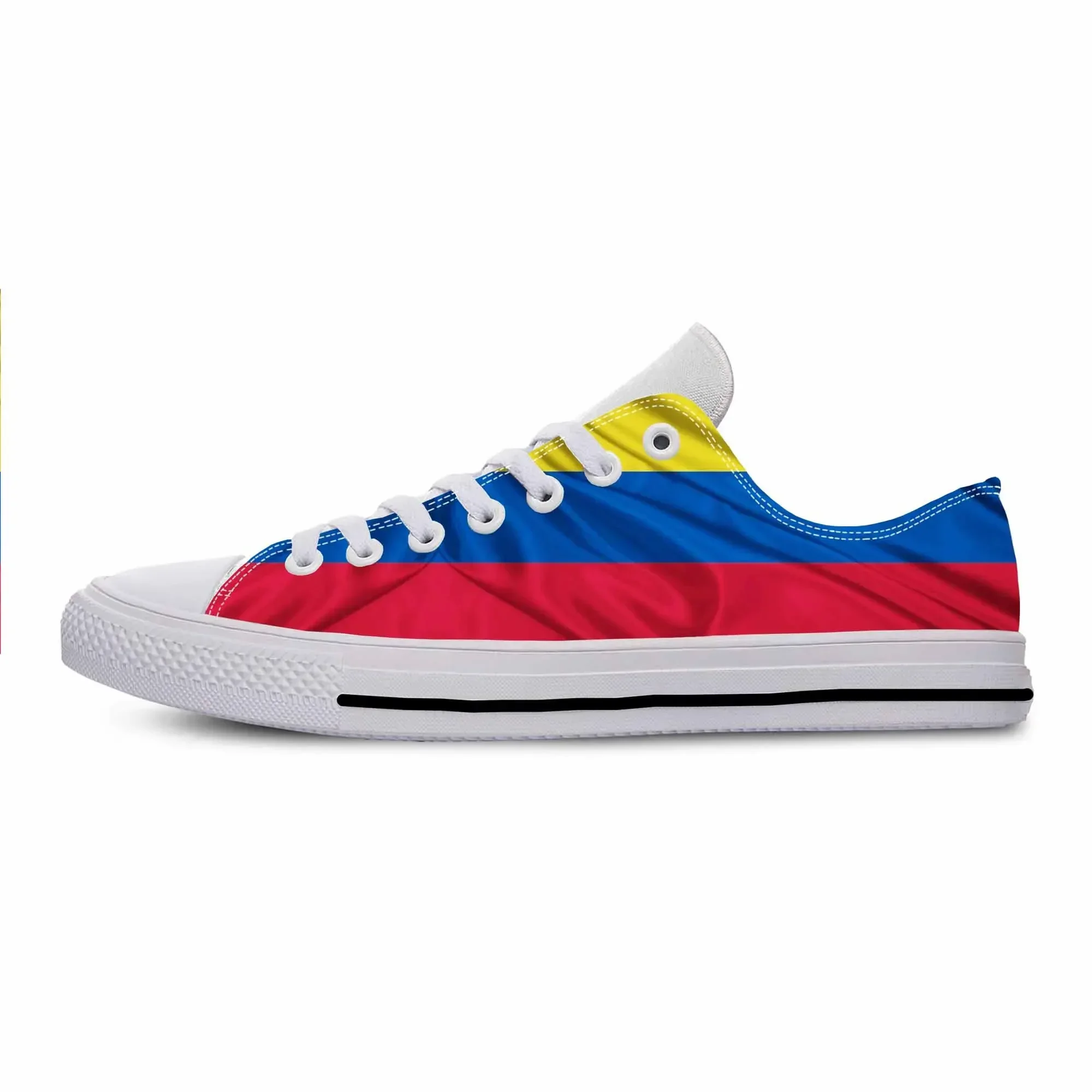 Venezuela Venezuelan bandera orgullo patriótico moda Casual zapatos de tela bajos cómodos transpirables estampado 3D hombres mujeres zapatillas de deporte