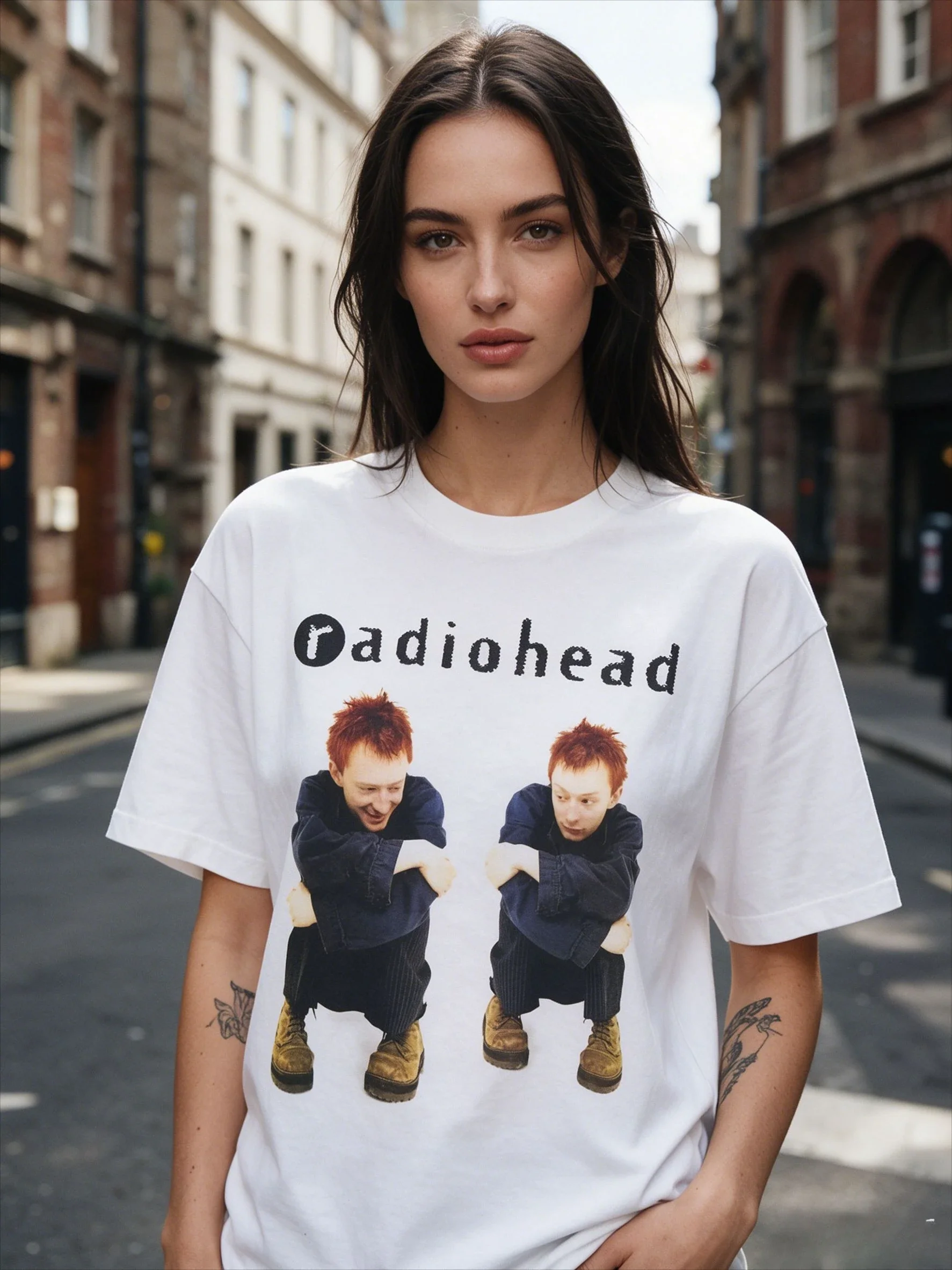Radiohead Vintage T Shirt Men Women OK Computer The Bends Album Retro Graphic Short Sleeve  90s Alternative Rock Band Fan Tops