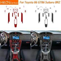 For Toyota 86 GT86 Subaru BRZ 2017 2018 2019 Car Accessories Carbon Fiber Center Control Shift Outlet Whole Set Interior Sticker
