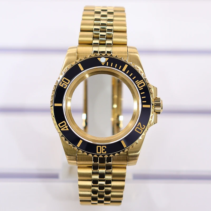 

40mm NH35 Watch Case Stainless Steel Sapphire Glass for GMT NH35 NH36 NH34 Miyota 8215 Eta 2824 Jubilee Bracelet Submariner Case