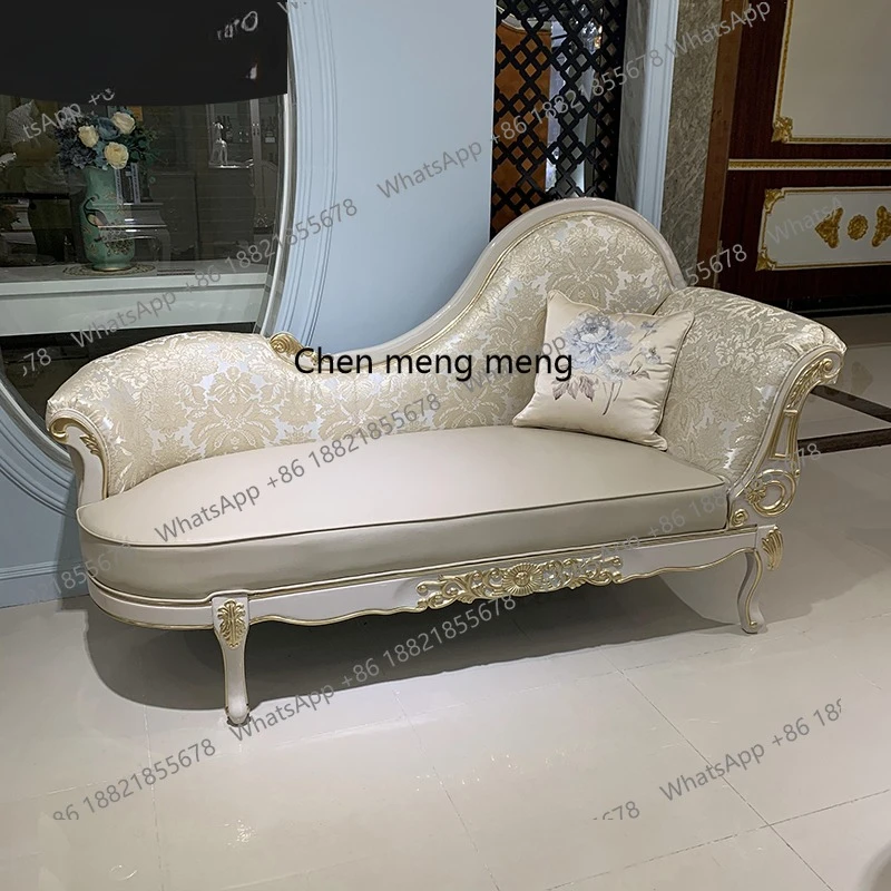 

French solid wood chaise longue European court bedroom living room chaise longue small apartment