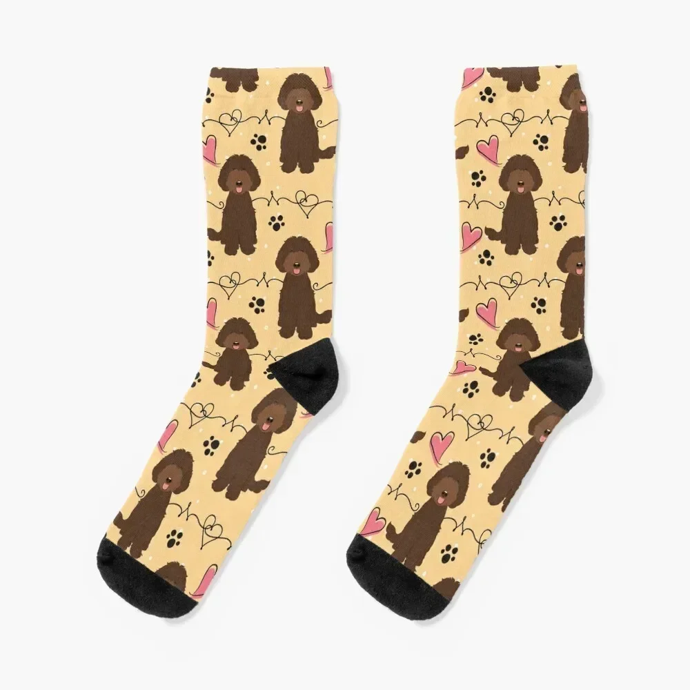 LOVE Chocolate Labradoodle Socks Stockings gym kids man Women Socks Men's