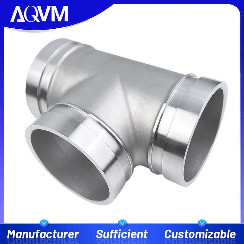 3 Inch Stainless Grooved Coupling Tee Fitting HVAC Plumbing Industrial Pipe Connector Durable Water Supply System Accessories