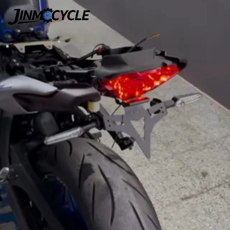 

Motorcycle Accessories For Yamaha MT-07 MT07 2013-2022-2023-2024 Rear License Plate Bracket Mount Holder Tail Tidy LED Plate