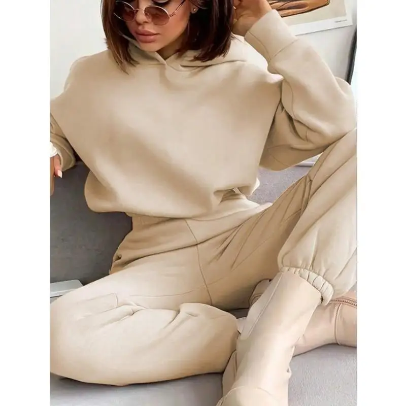 

New Ladies Hoodie Sweatirt 4034 Casual Sportswear Set Seven Sve Long Autumn Season Cross-Border J Model