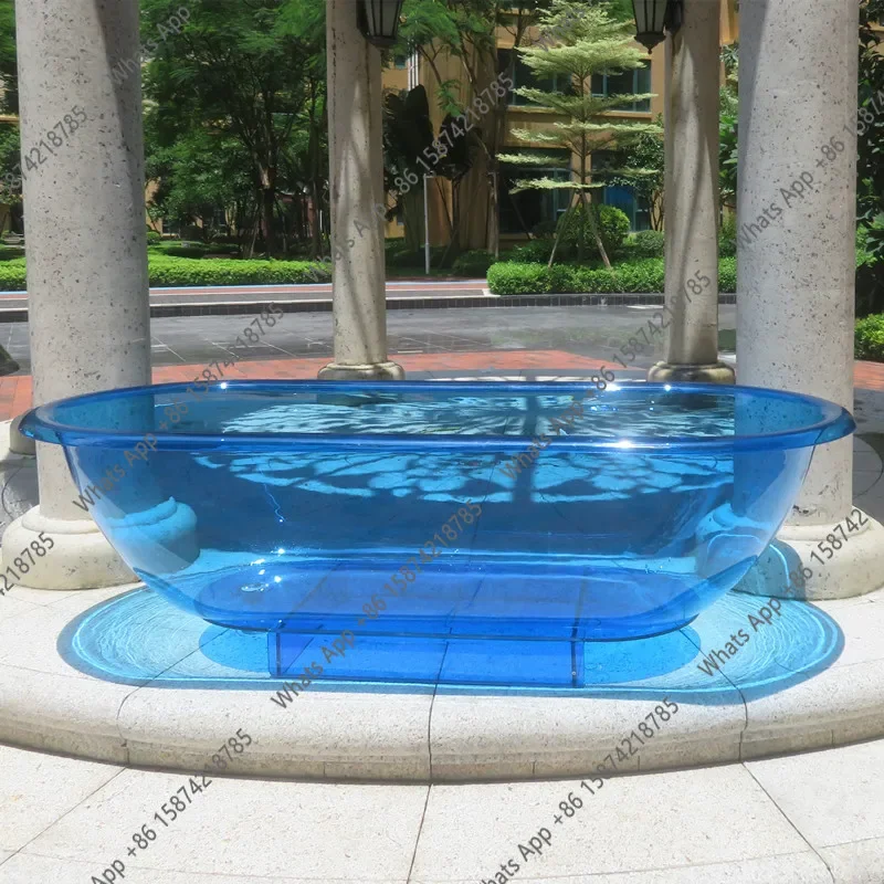 

PC Hotel Home Homestay Photography Crystal Jar Free-standing Outdoor Movable Transparent Adult Bathtub