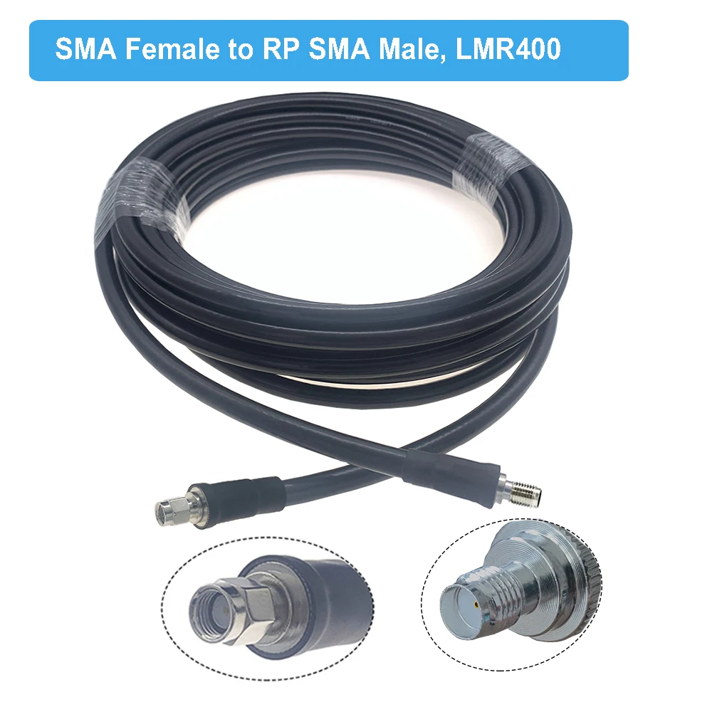 SMA LMR400 Cable SMA Female to RP SMA Male 50 Ohm Low Loss RF Adapter Pigtail WIFI Antenna Extension Cable Signal Booster Jumper