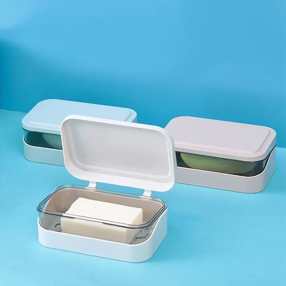 Soap Dish Travel Box Holder Plastic Soap Case Soap Holder Dormitory Soap Box Large Soap Dish Organizer Bathroom Accessories