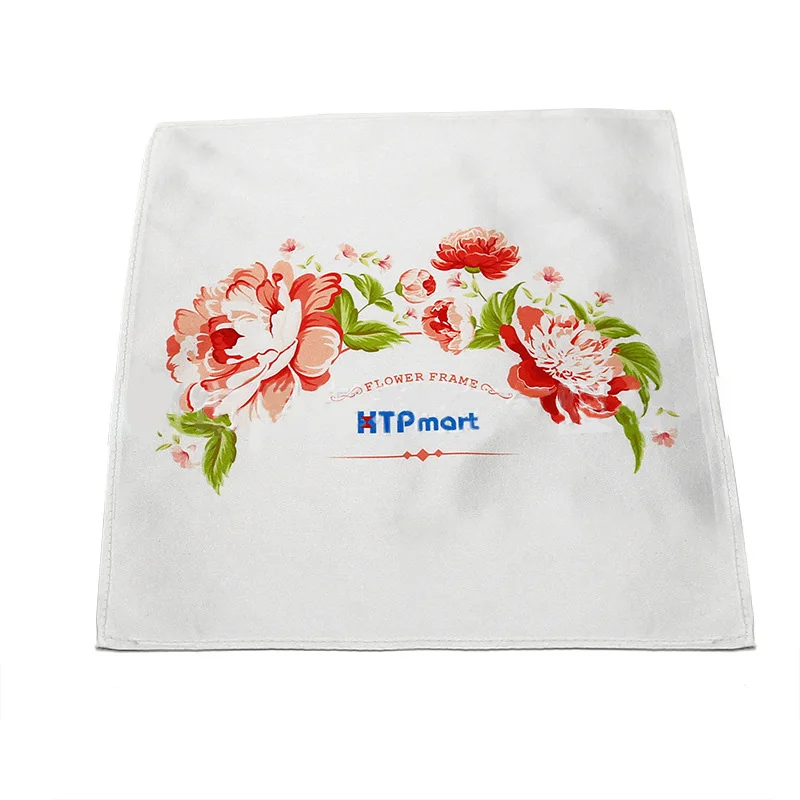 DHL300pcs  Sublimation DIY Plain Peach Velvet Square Short Handkerchief