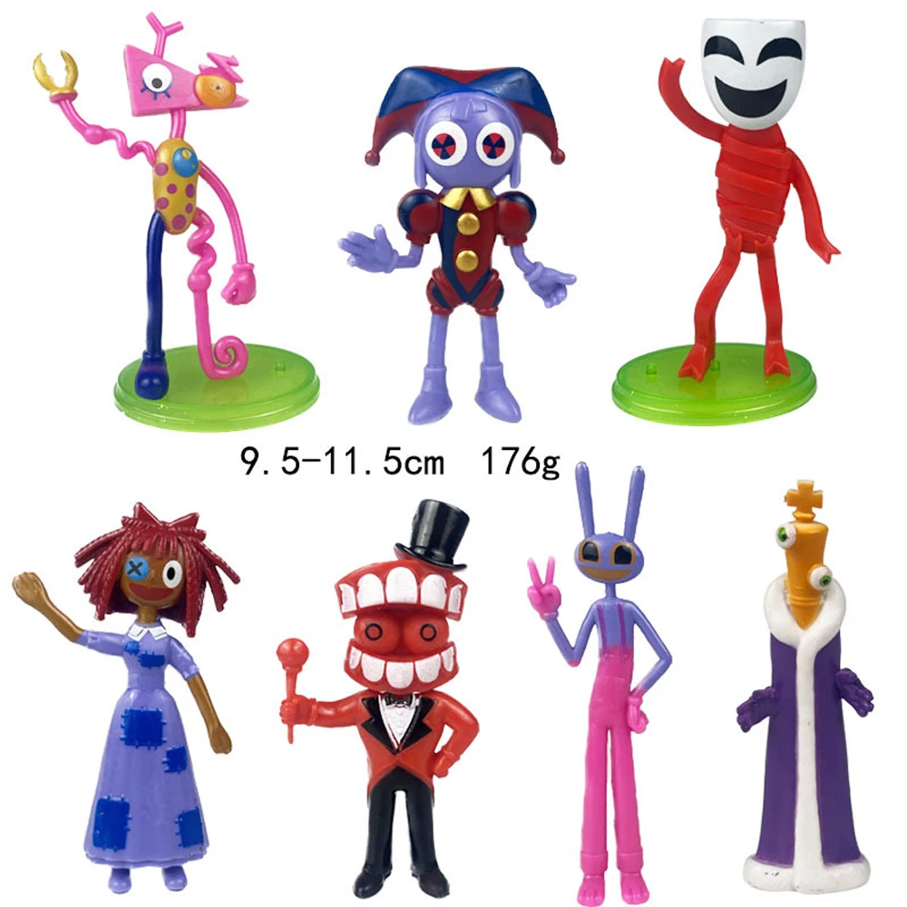 7pcs/set B Hot Comic Anime Creative Amazing Digital Circus Pomni Jax Ragatha Zooble Figure Model Gift