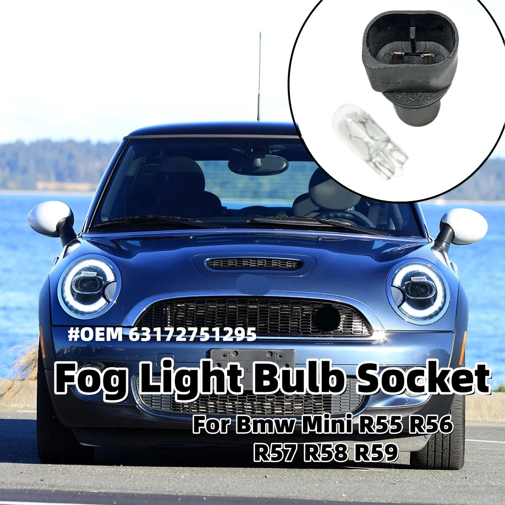 Car Fog Light Bulb Socket 63172751295 For Bmw Mini R55 R56 R57 R58 R59 Side Light Lamp Bulb Holder Car Light Base Accessories