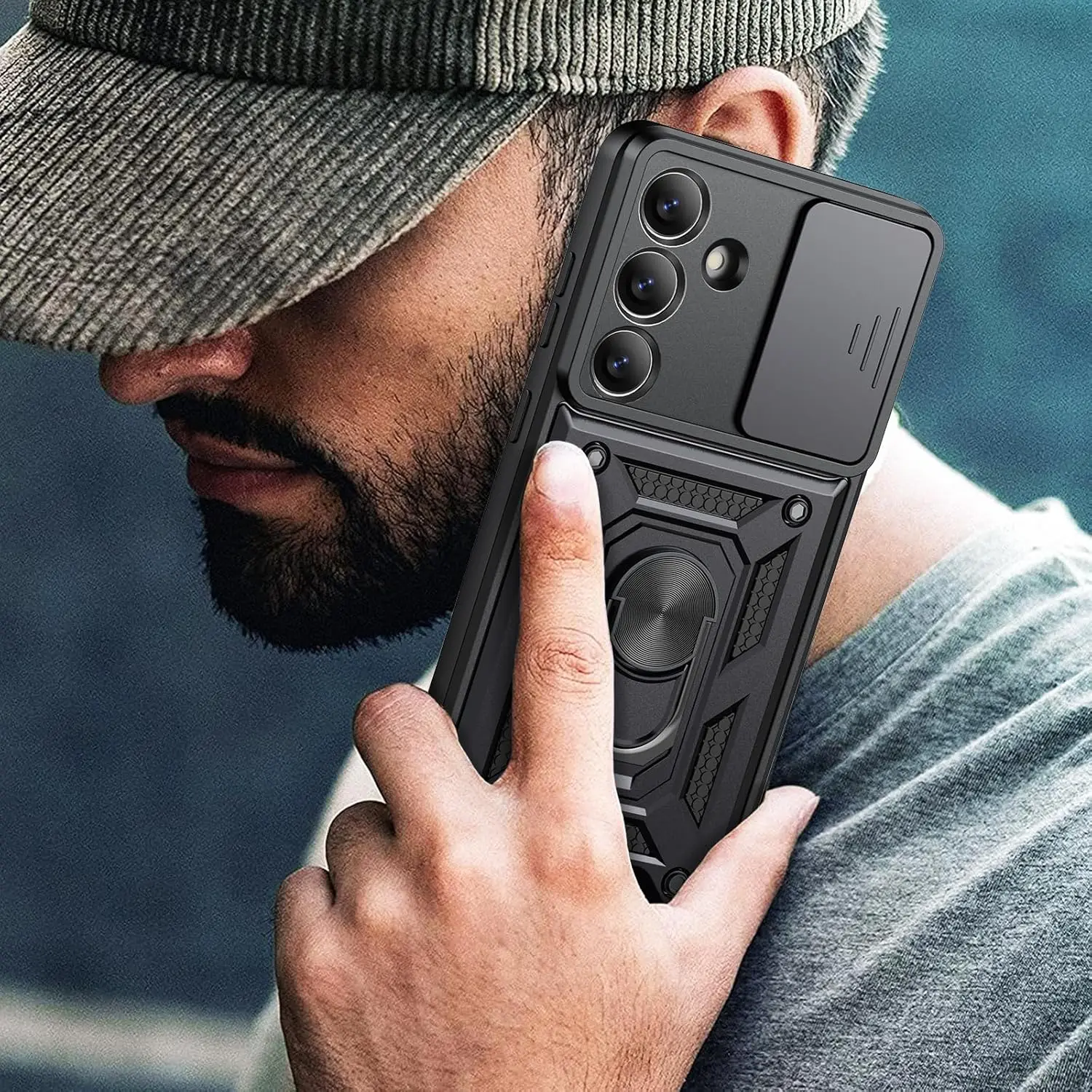 Case For Samsung Galaxy A57 A37 A56 A36 A26 A17 Slide Camera Lens Military Grade Bumpers Armor Ring Holder Kickstand Phone Cover view 6