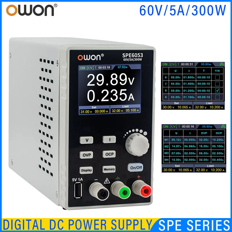 OWON Programmable DC Power Supply SPE3103 SPE6053/SPE6103 Digital Voltage Stabilizer Switch 2.8 