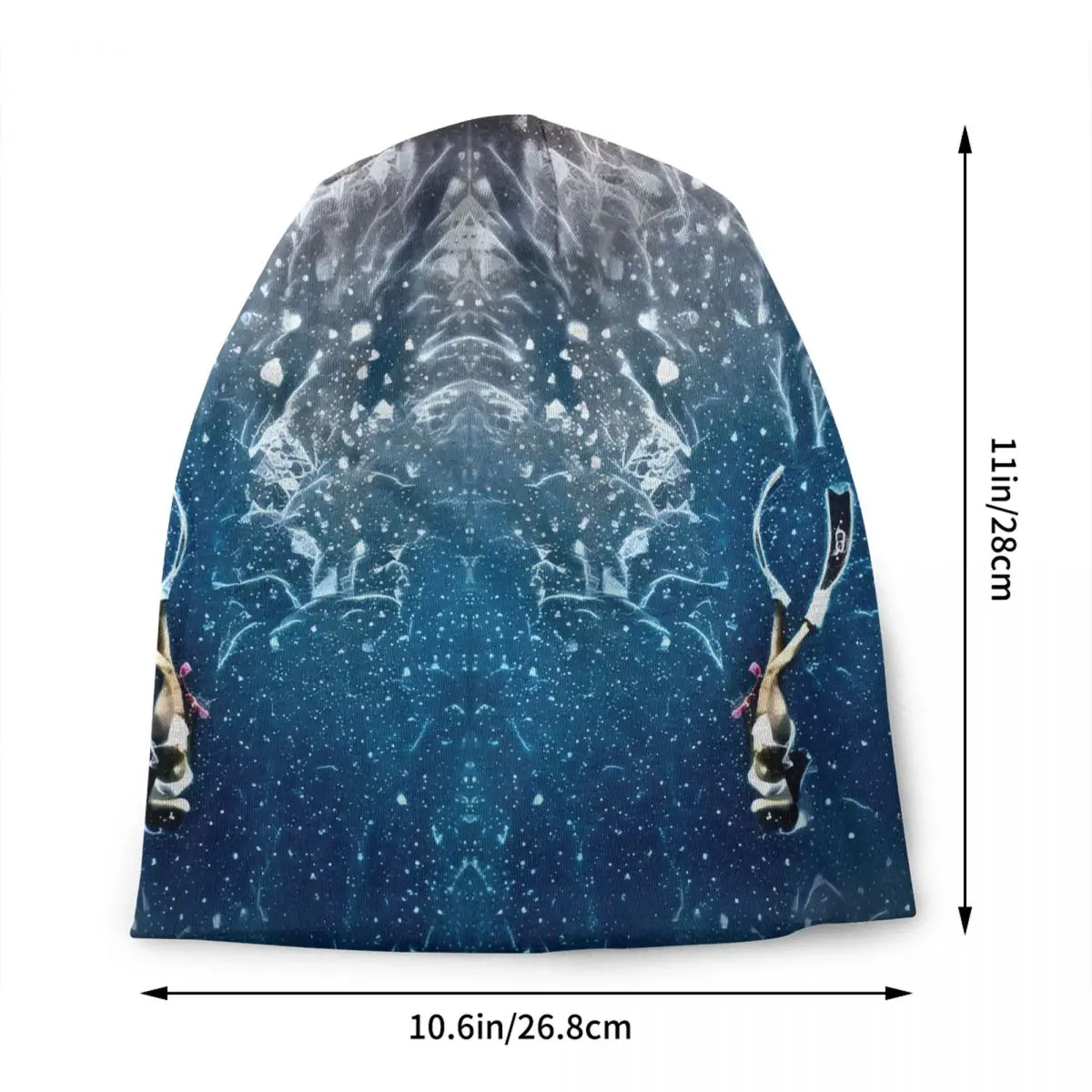 Custom Scuba Dive Flag Ensures Underwater Sea Bonnet Hat Knitting Hat Cool Unisex Safety Warm Winter Skullies Beanies Caps