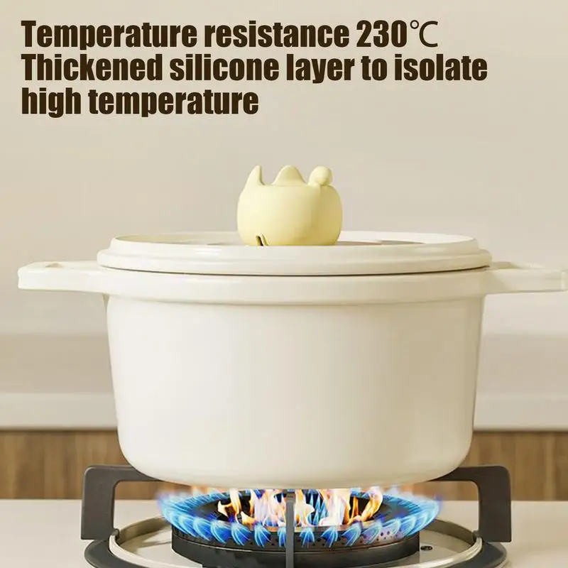 Silicone Pot Lid Knob Covers Anti-Scalding Hot Pot Lid Cover Portable Cooking Accessories Reusable Kitchen Gadgets for Daily Use