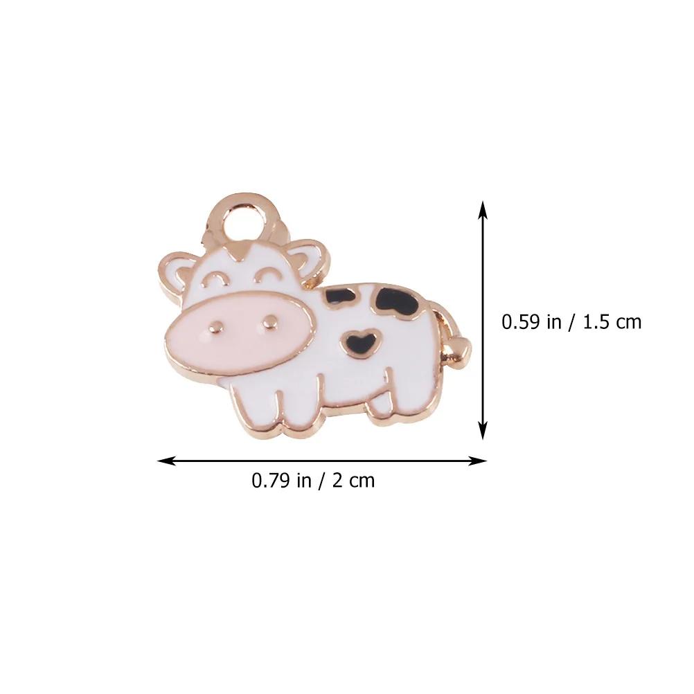 

40 Pcs Cow Shaped Alloy Pendant Charm Gifts Decor DIY Jewelry Making Accessories Bright Beautiful Long Lasting