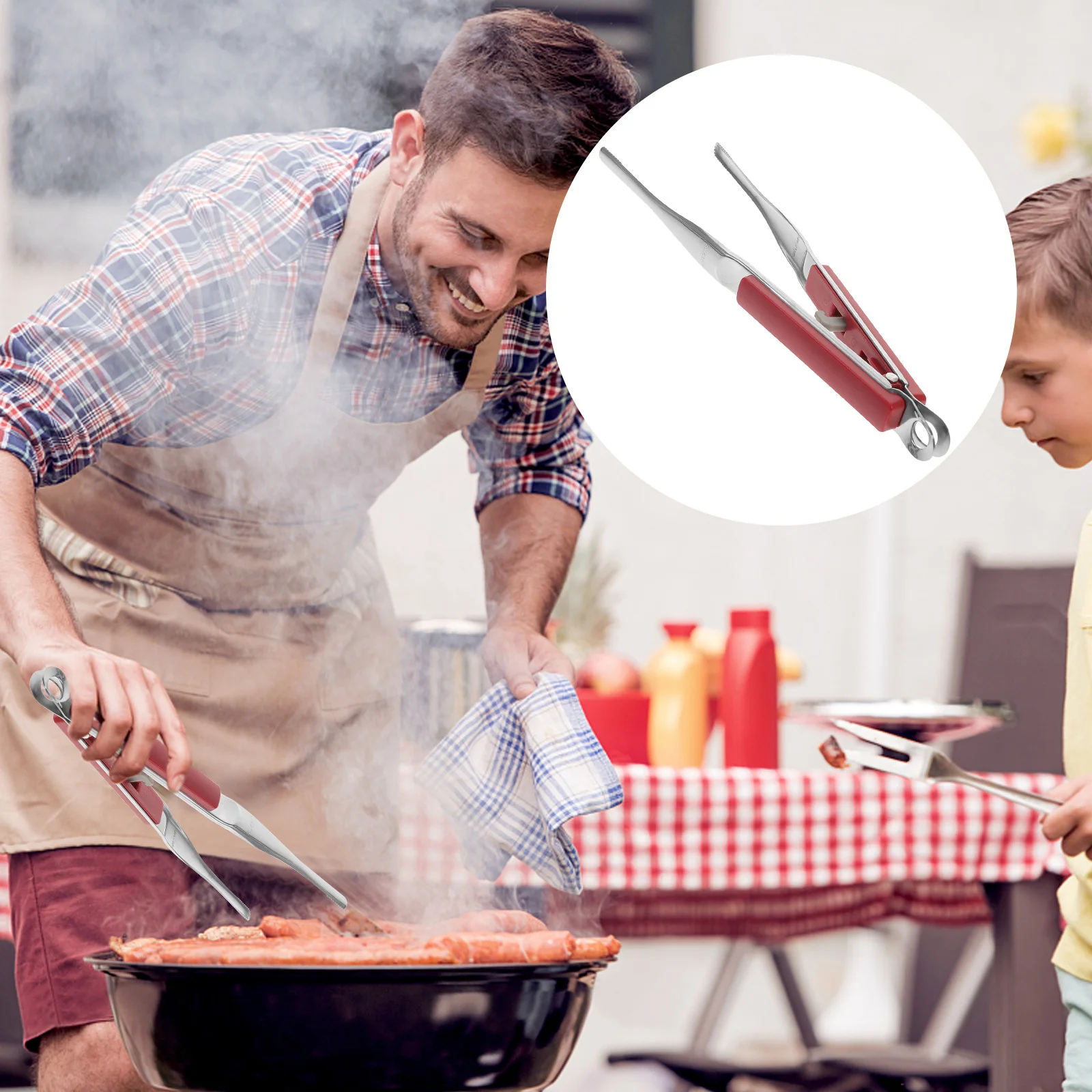 

Stainless Steel Barbecue Clip Kitchen Tong Food Tong Anti-Scalding for Cooking Bbq Grilling Tools Grill Tongs Tongs for Cooking
