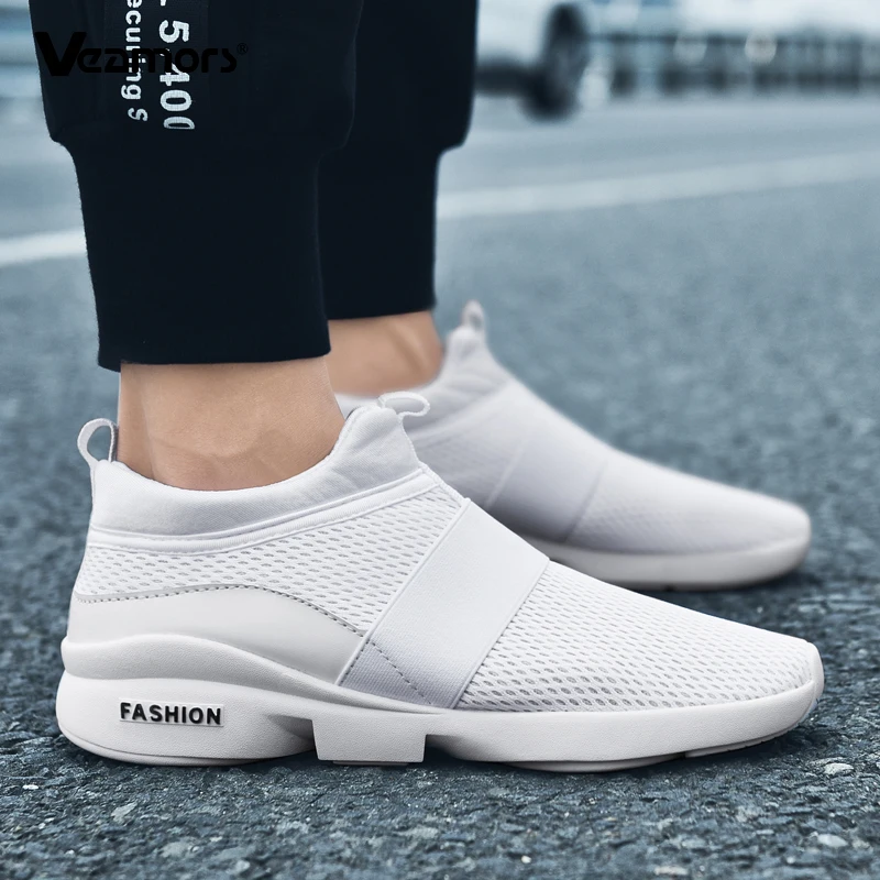 Women's Breathable Mesh Walking Shoes Slip-on Men's Running Sports Shoes Light Loafers Elastic Casual Sneakers