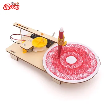 DIY elektryczny model plotera dzieci Technologia zabawki naukowe narzędzie eksperymentalne zestaw STEM nauka edukacyjna dla dzieci nauczanie