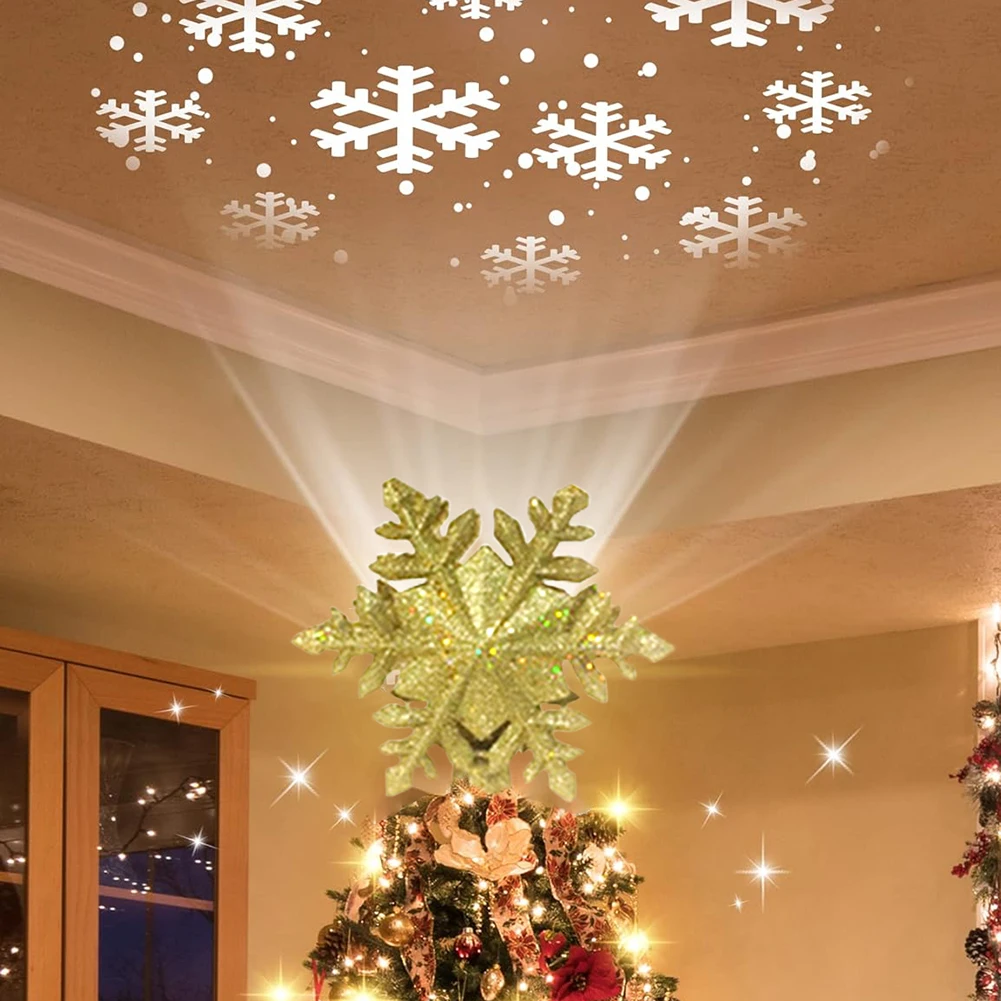 1 Stuks Kerstboom Toppers Met Led Roterende Projector Verlichting 2.4M Stekker Draad Led Nachtlampje Voor Vakantie Decoratie
