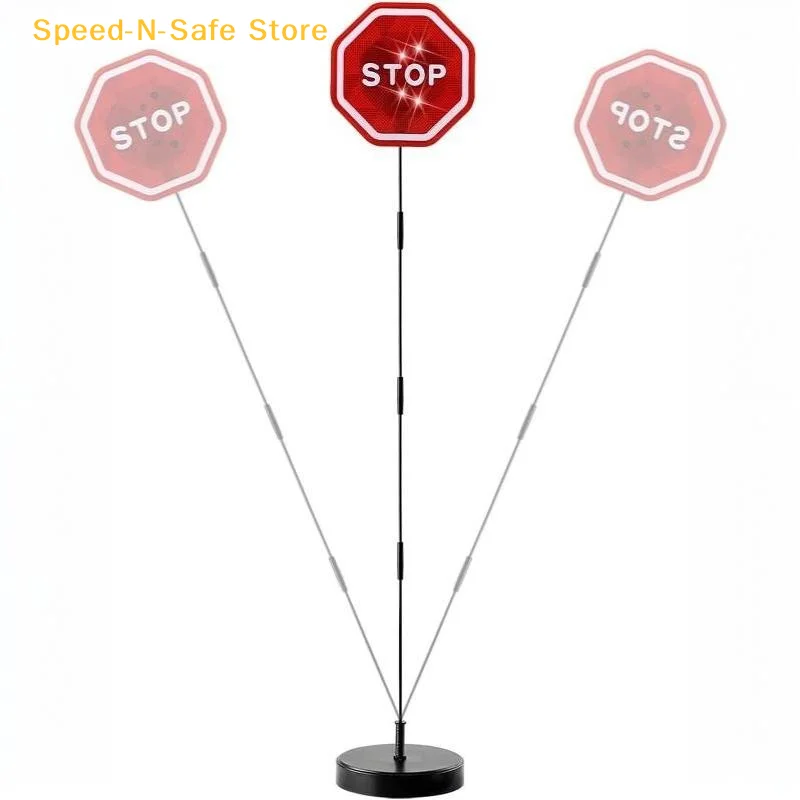 Home Garage Parking Stop Sign Bright LED Flashing Indicator Universal for All Vehicle Types Easy Setup