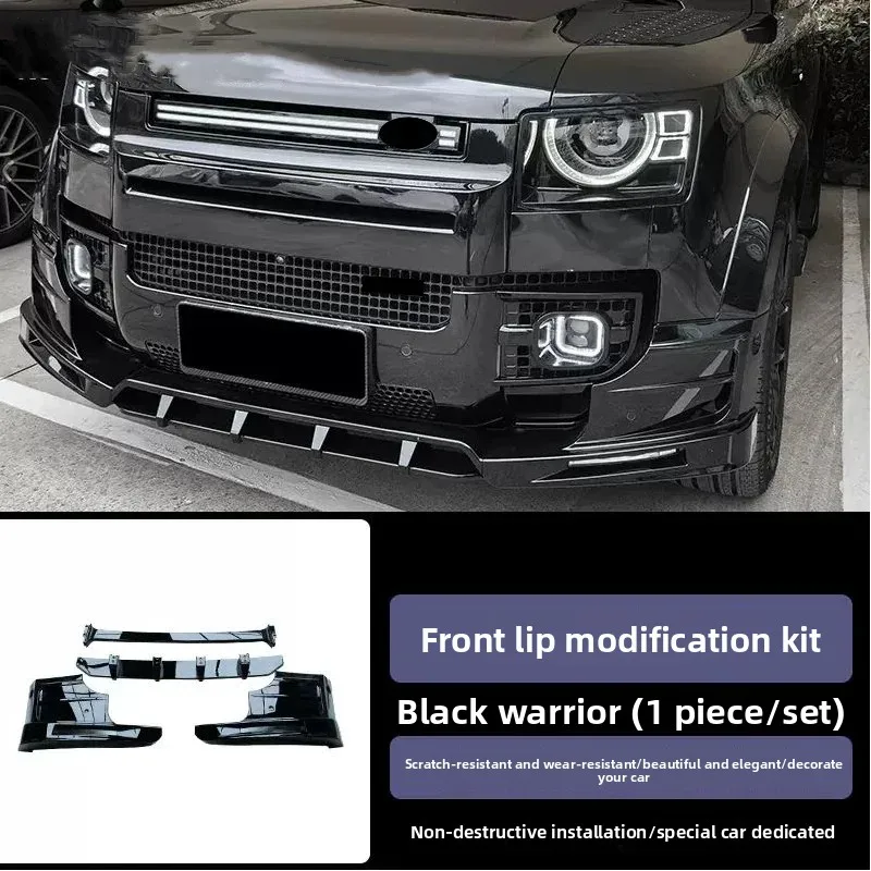

Для Land Rover Defender 110 20-24 передняя губа с подсветкой, модифицированная черная передняя лопата, задняя губа, комплект кузова, автомобильные аксессуары