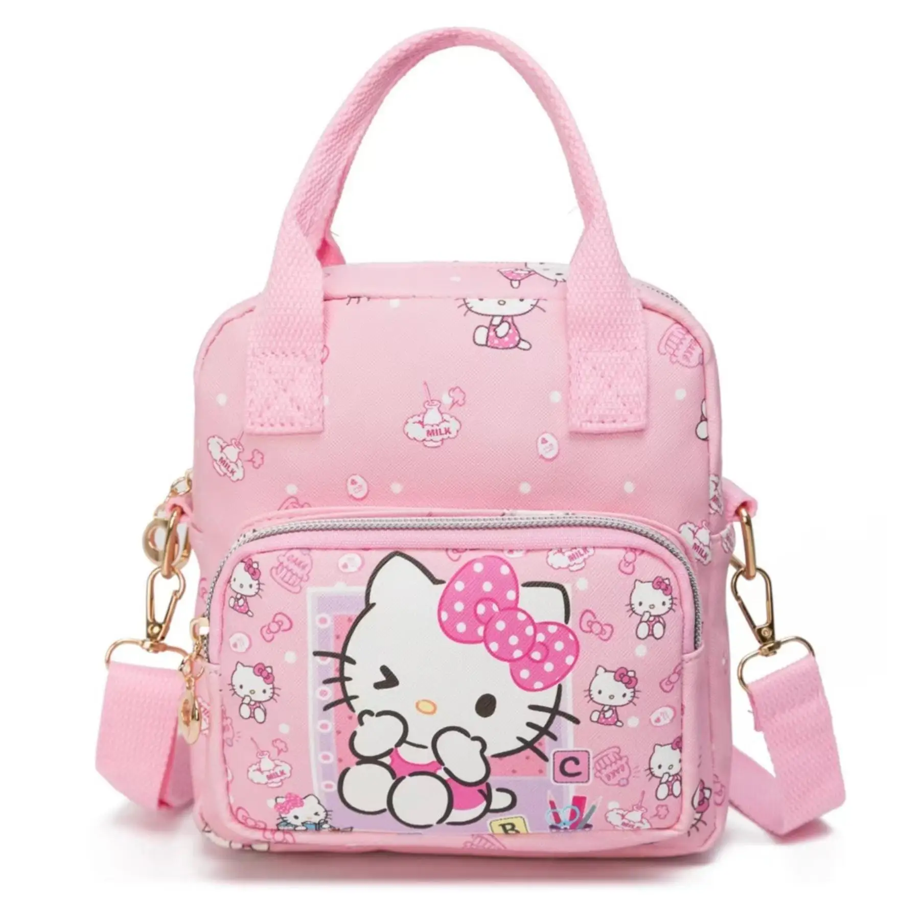 

Sanrio hello kitty cartoon children's messenger shoulder bag kuromi girl pu storage handbag bag