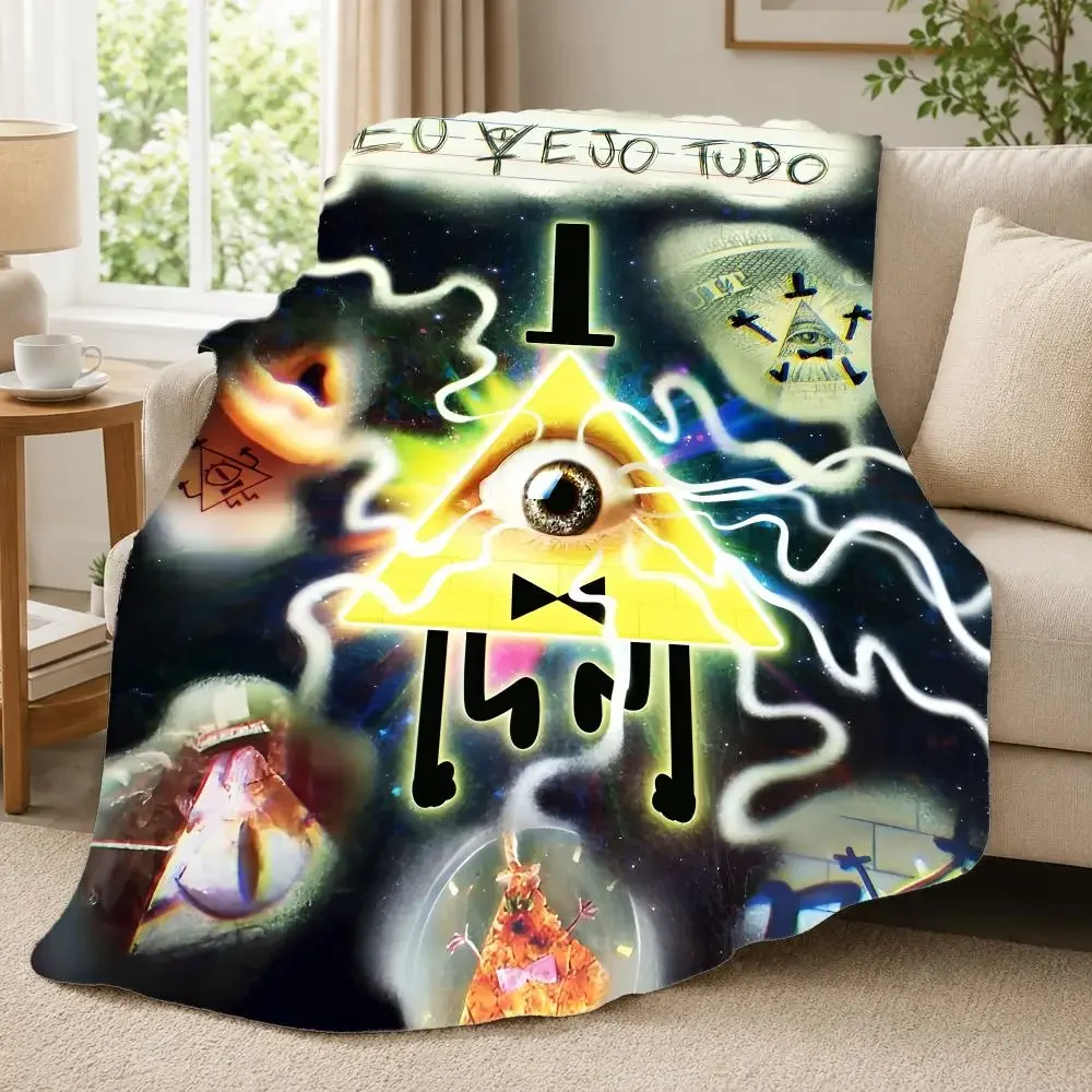 Character B-Bill Cipher Throw 240G Lightweight Throw Blanket Soft Cozy Fleece Blanket for Sofa Bed Home Decor