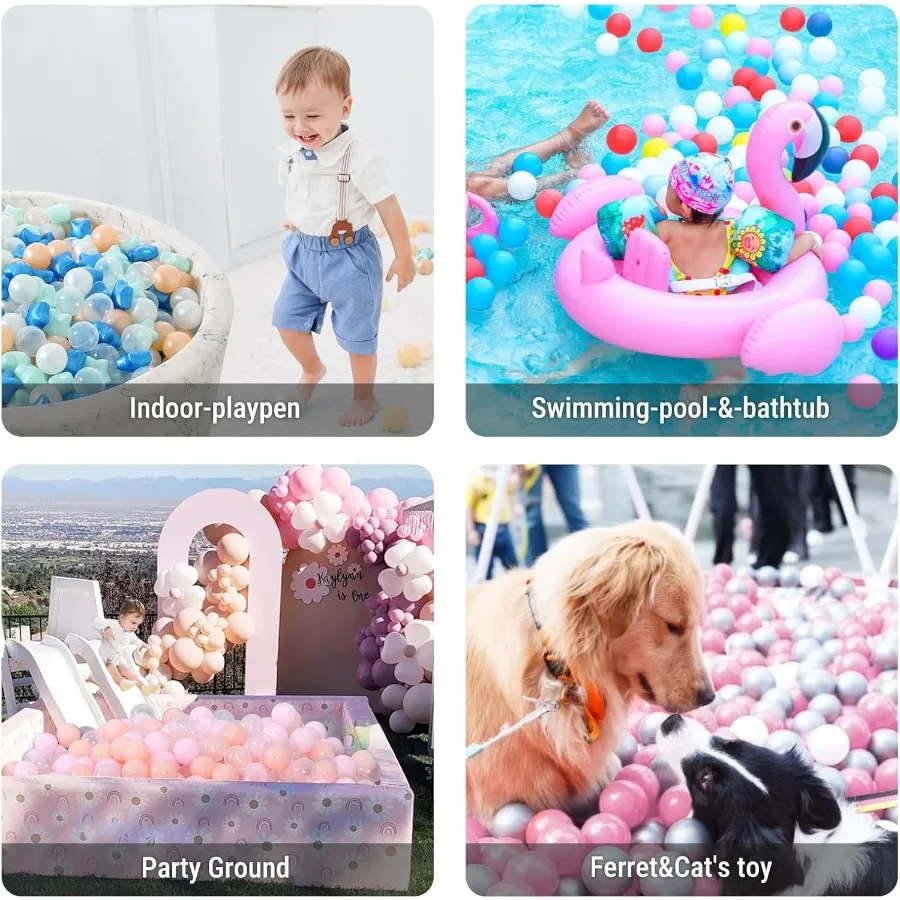 Ball Pit Balls 100pcs Crush Proof Plastic Star Balls 's Toy Balls Macaron Ocean Ball for Birthday Party Tent Games Pool