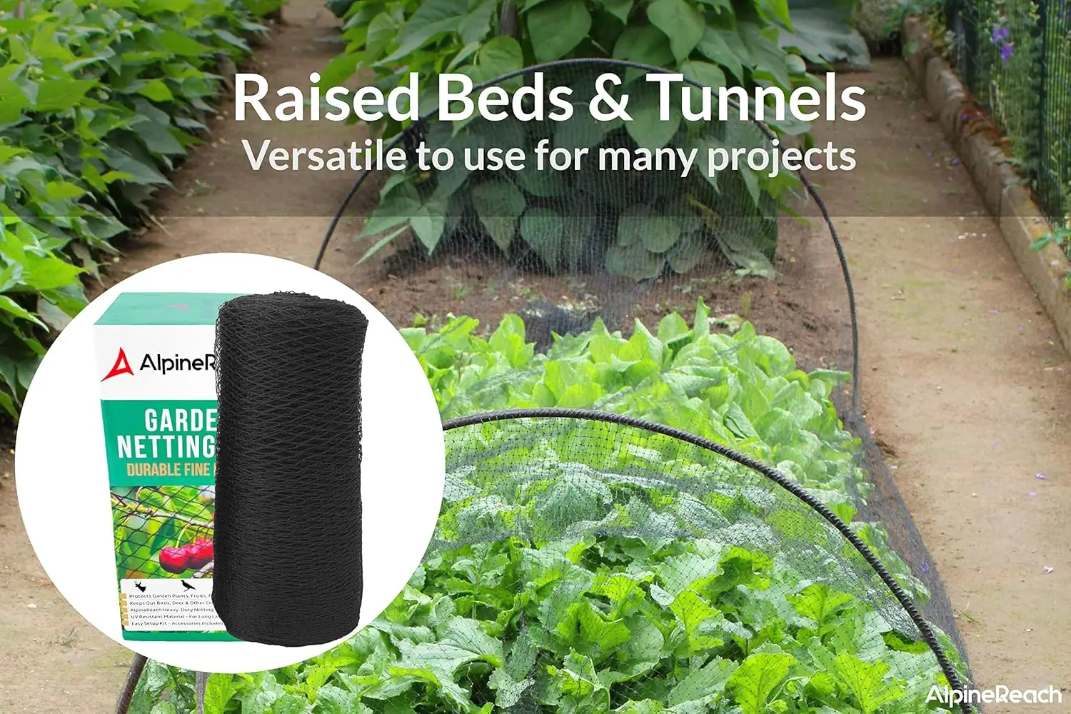شبكة حديقة شديدة التحمل مقاس 7.5 × 100 قدم، شبكة دقيقة لحماية نباتات الطيور والغزلان مع أربطة بسحاب، سياج أسود قابل لإعادة الاستخدام