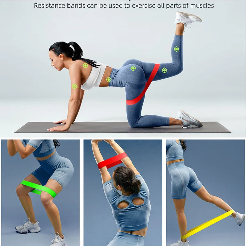 أربطة مقاومة رياضية لليوجا بألوان مختلفة، معدات رياضية TPE، أربطة مرنة للياقة البدنية المنزلية، بيلاتيس، تدريب القوة #1