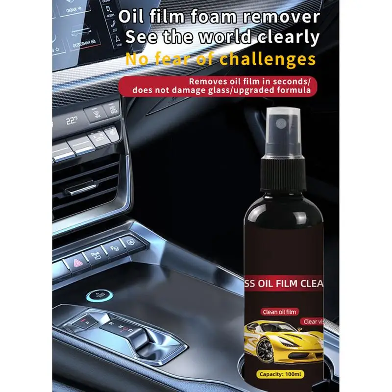 

Очиститель масляной пленки для стекла, 100 мл, средство для удаления масляной пленки на лобовом стекле, жидкость для очистки автомобильного домашнего стекла, улучшает видимость сбоку