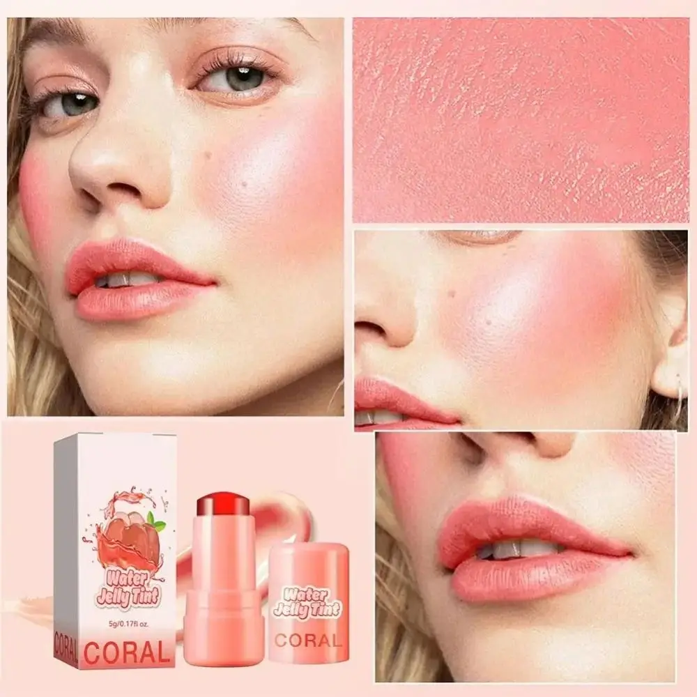 Langdurige Blush Stick Draagbare Eenvoudig Te Gebruiken Cosmetische Hulpmiddelen Wang Rouge Crème Gladde Natuurlijke Crème Stok Pen Wangen En Lippen