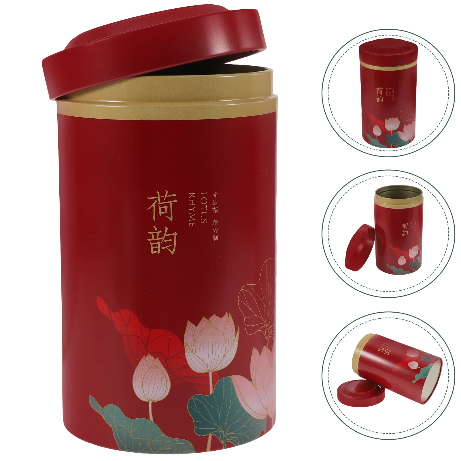 Tinplate Can Storage Jar With Lid Tea Candy Holder Home Airtight Sealed Canister Snack Canning