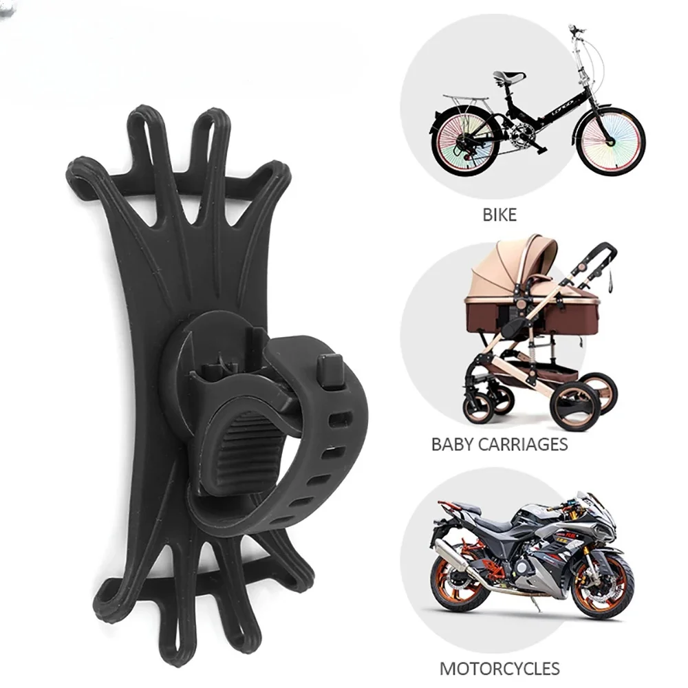 Universelle Silikon-Fahrrad-Handyhalterung Motorrad für iPhone 13 Pro Max 7 8 Plus X Xr Handyhalter Fahrrad GPS Clip Halterung