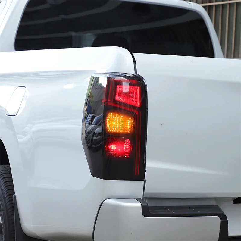 لميتسوبيشي تريتون L200 2019-2023 ABS الأسود سيارة الذيل غطاء خفيف ضوء الفرامل مؤشر واسع الغطاء الواقي الملحقات