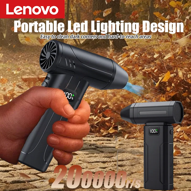 

Lenovo Fan Rechargeable Blower Portable Powerful Versatile Efficient Cleaning Solution Leaf Blower Wireless Powerful Air Fan