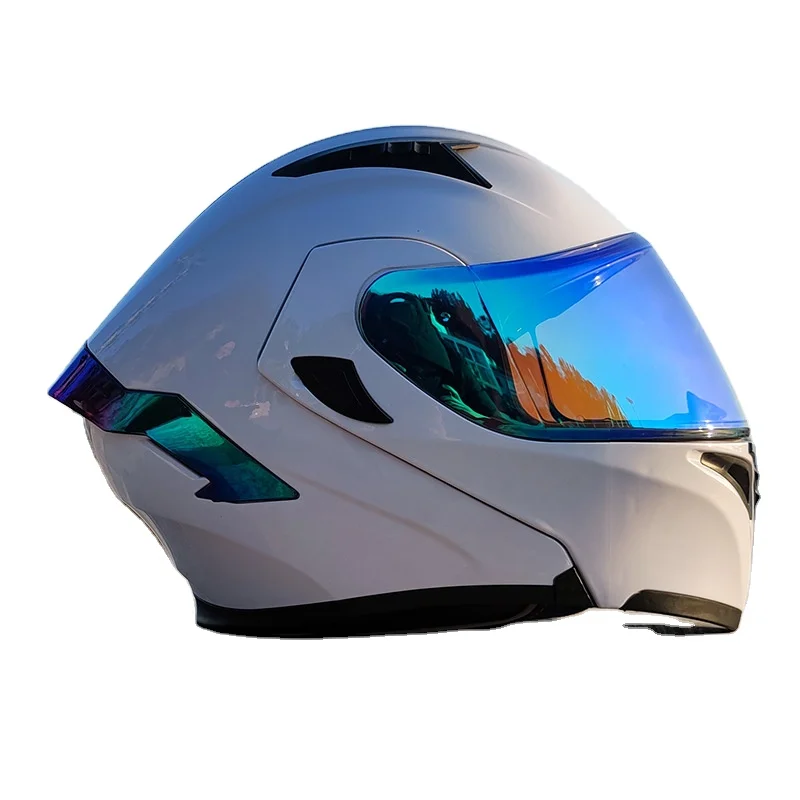 High Quality Anti-Fog Full Helmet Semi-Locomotive Four Seasons Universal Double Motor Bike Lens Modular Helmet