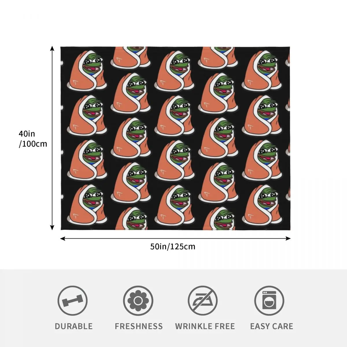 بطانية بيبو - بطانية بيبيجا تويتش ديسكورد الضفدع رمي بطانية فاخرة رمي لفصل الشتاء بطانيات المعزي